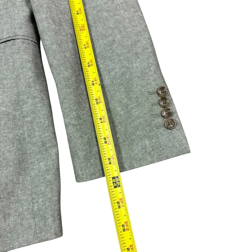 Stafford Signature Classic Fit Light Green Linen Blend Sport Coat Men's 38 Short